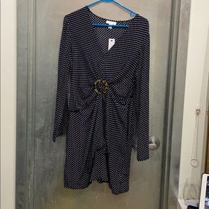 Topshop Polka Dot Cinched waist dress
